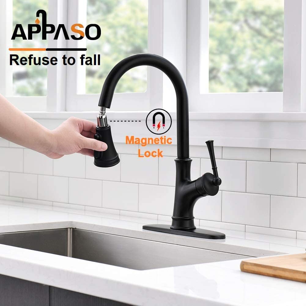 Robinet De Cuisine Pour Osmoseur G1/4 Acier Inoxydable 304 Noir - Bec Rotatif 360°, Montage Épaisseur 12-30 Mm - 13