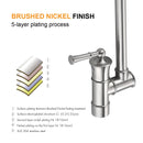 APPASO 196BN Stretchable Kitchen Faucet Brushed Nickel Pot Filler Folding Wall Mounted