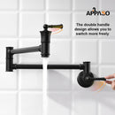 APPASO 196MB Pot Filler Kitchen Faucet Folding Stretchable Double Joint Swing Arm Extending