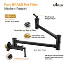 APPASO 196MB Pot Filler Kitchen Faucet Folding Stretchable Double Joint Swing Arm Extending