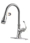 APPASO 199BN Single Handle Kitchen Faucet Brushed Nickel with Magnetic Docking Sprayer and Brush