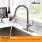 APPASO 199BN Single Handle Kitchen Faucet Brushed Nickel with Magnetic Docking Sprayer and Brush