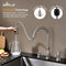APPASO 218BN 3 Hole Kitchen Faucet Brushed Nickel Magnetic Docking with Side Single Handle