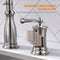 APPASO 228BN 3-Hole Kitchen Faucet Brushed Nickel 3 Pieces with Pull Down Magnetic Docking Sprayer