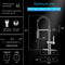 APPASO 238BN Modern Spring Kitchen Faucet Brushed Nickel Low Lead Solid Brass with Pull Down Sprayer