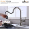 APPASO 133BN Pull Down Kitchen Faucet Brushed Nickel with Magnetic Docking Sprayer