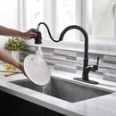 APPASO Robinet Cuisine Mitigeur Extractif Robinet Lavabo Bec Rotatif avec 3 Jets en Laiton Massif Bronze Huilé