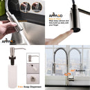 APPASO 163BN Modern Spring Commercial Pull Down Kitchen Faucet Brushed Nickel with Soap Dispenser