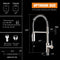 APPASO 163BN Modern Spring Commercial Pull Down Kitchen Faucet Brushed Nickel with Soap Dispenser