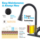 APPASO 123MB Kitchen Faucet Matte Black Single Handle with Pull Down Spray Head and Deck Plate