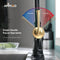 APPASO 133BBNG Pull Down Kitchen Faucet Black & Gold Magnetic Docking Sprayer with Soap Dispenser