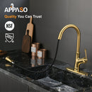 APPASO 133BTG Pull Down Kitchen Faucet Brushed Gold Magnetic Docking Sprayer