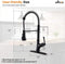 APPASO 138MB Spring Pull Down Kitchen Faucet Commercial Matte Black with Soap Dispenser