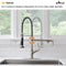 APPASO 139BN Commercial Spring Kitchen Faucet Brushed Nickel Pot Filler with Soap Dispenser