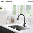 APPASO 149MB Pull Down Kitchen Faucet Matte Black with Soap Dispenser