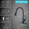 APPASO 149MB Pull Down Kitchen Faucet Matte Black with Soap Dispenser