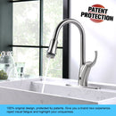 APPASO 150TL-BN Touchless Kitchen Faucet Brushed Nickel Motion Sensor Activated Hands-free with Brush