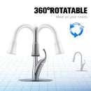 APPASO 150TL-BN Touchless Kitchen Faucet Brushed Nickel Motion Sensor Activated Hands-free with Brush