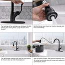 APPASO 157MB Kitchen Faucet Matte Black with Pull Down Sprayer and Deck Plate