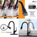 APPASO 170ORB Single Handle Pull Down Kitchen Faucet Oil Rubbed Bronze with Magnetic Docking Sprayer and Brush