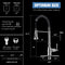 APPASO 227BN Spring High Arc Kitchen Faucet Brushed Nickel Commercial Modern Style