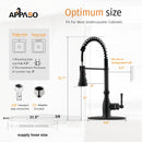 APPASO 227ORB Spring High Arc Kitchen Faucet Oil Rubbed Bronze Commercial Modern Style