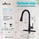 APPASO 243TL-MB Touchless Pull Down Smart Kitchen Faucet Modern Matte Black Motion Sensing Activated