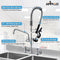 APPASO 249CP Commercial Sink Faucet Chrome with Pre-Rinse Sprayer Wall Mount for Restaurant Industrial