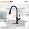 APPASO 135MB Pull Down Kitchen Faucet Matte Black with Magnetic Docking Sprayer and Soap Dispenser