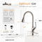 APPASO 149BN Pull Down Kitchen Faucet Brushed Nickel with Soap Dispenser