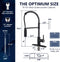 APPASO 163MB Modern Pull Down Spring Commercial Kitchen Faucet Matte Black with Soap Dispenser