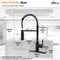 APPASO 163ORB Modern Spring Commercial Pull Down Kitchen Faucet Oil Rubbed Bronze with Soap Dispenser