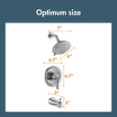 APPASO Shower Faucet Rain Shower System Wall Mounted Rainfall Shower Combo Brushed Nickel 124BN