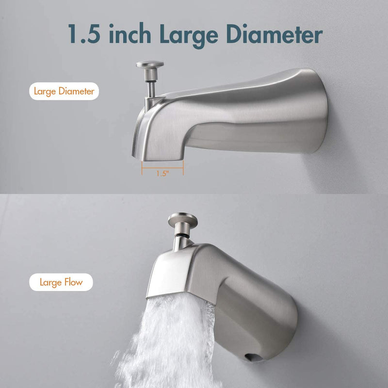 APPASO Système de douche à effet pluie Ensemble de douche à effet pluie mural Nickel brossé 124BN