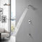 APPASO à mural Kit système de douche avec douchette à 5 fonctions Nickel brossé 125BN