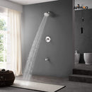 APPASO Shower system Shower Faucet Single Handle with Tub Spout Kit Wall Mount Brushed Nickel 121BN