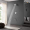APPASO Système de douche Ensemble avec bec de baignoire Montage mural Nickel brossé 121BN