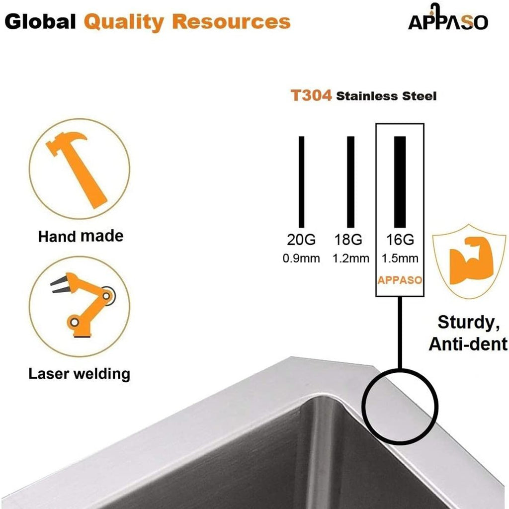 APPASO Kitchen Sink Handmade HS2818 kitchen Sink