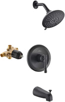 APPASO à mural Kit système de douche avec douchette à 5 fonctions Noir mat 125MB