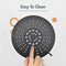 APPASO à mural Kit système de douche avec douchette à 5 fonctions Noir mat 125MB