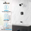 APPASO Système de douche mural avec pommeau de douche à 5 fonctions Bronze huilé 110ORB