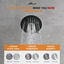 APPASO Ensemble Système de douche montage mural salle de bain Noir mat 120MB